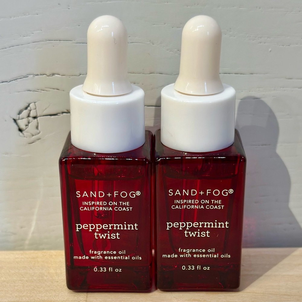 2x Sand + Fog Peppermint Twist Diffuser Home Fragrance Oil 10mL Holiday Gift New